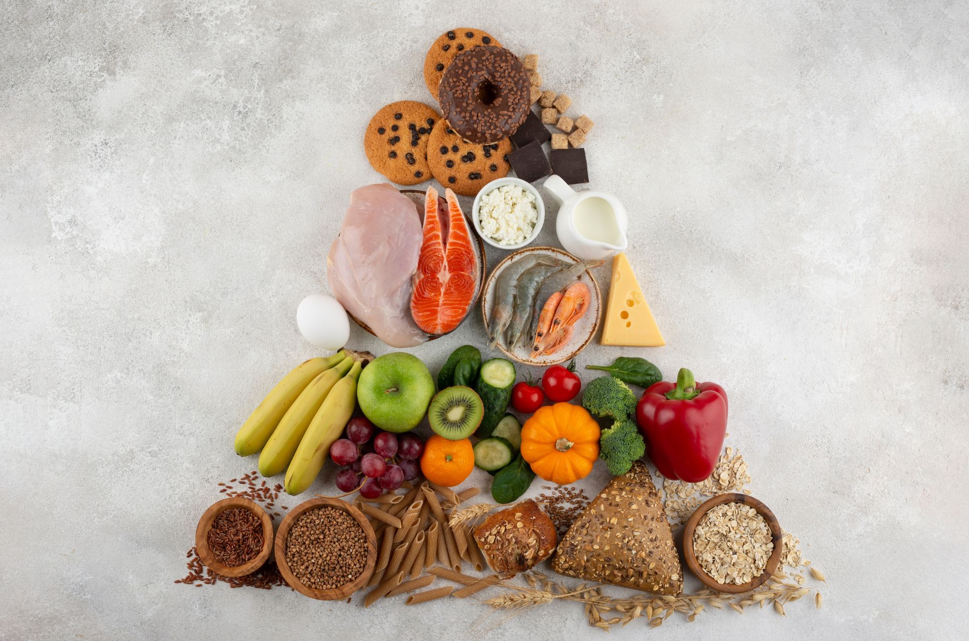 Piramida makanan: model barunya terbuat dari apa?