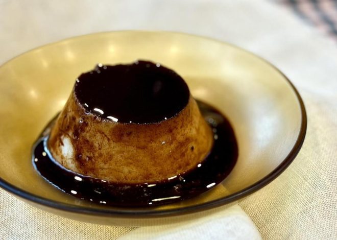 flan yang dirancang untuk diet sangat rendah lemak